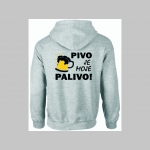 Pivo je moje Palivo  hrubá mikina na zips s kapucou stiahnuteľnou šnúrkami 